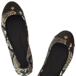 Tory Burch Brown York Snakeskin Coconut